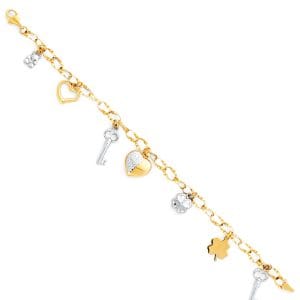 14K 2T Light Fancy Hollow Bracelet S1