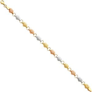 14K 3C Light Stampato Bracelet S2