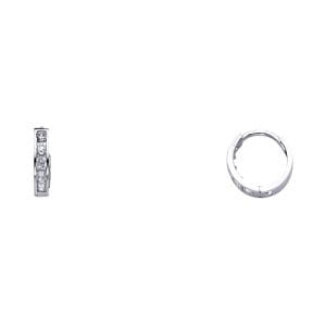 14KW CZ Huggies Earrings S1