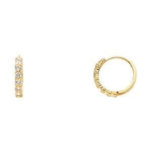 14KY CZ Huggies Earrings S9