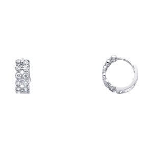 14KW CZ Huggies Earrings S5