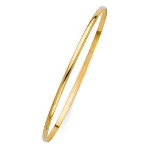 14KY Smooth Solid Bangle