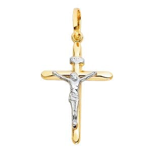 14K 2T Laminated Crucifix