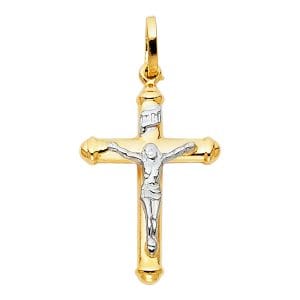 14K 2T Hollow Crucifix