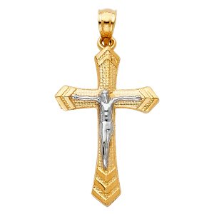 14K 2T Passion Crucifix