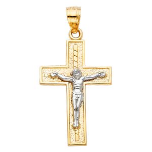 14K 2T Latin Cross Crucifix S2