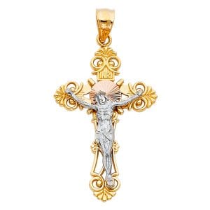 14K 3C Crucifix Big