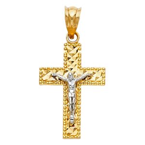 14K 2T Latin Cross Crucifix S3