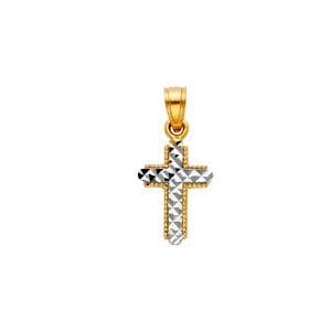 14K 2T DC Small Cross