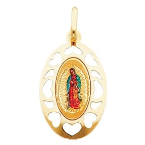 14KY Virgin De Guadalupe Picture Pendant S2
