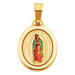 14KY Virgin De Guadalupe Picture Pendant S3