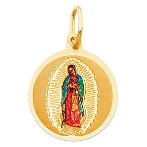 14KY Virgin De Guadalupe Picture Pendant S4