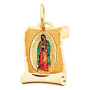 14KY Virgin De Guadalupe Picture Pendant S7