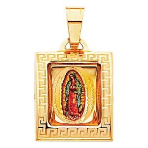14KY Virgin De Guadalupe Picture Pendant S8