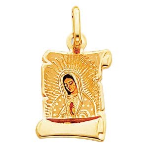 14KY Virgin De Guadalupe Picture Pendant S10