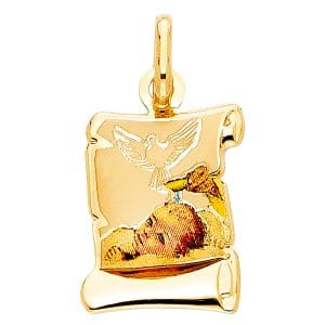 14KY Baptism Picture Pendant S1