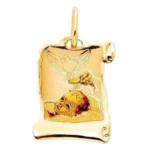 14KY Baptism Picture Pendant S2