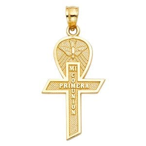 14KY Communion Cross Pendant Big