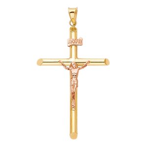 14K 2T Crucifix Pendant S22