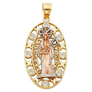14K 3C Santa Muerte Pendant S4
