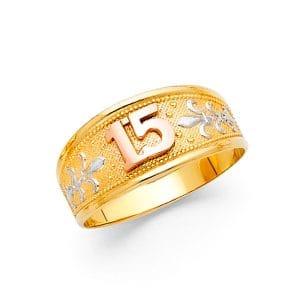 14K 3C 15 Years Ring S9
