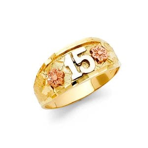 14K 3C 15 Years Ring  S21