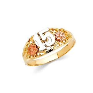 14K 3C 15 Years Ring  S6