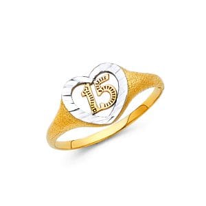 14K 3C 15 Years Ring  S3