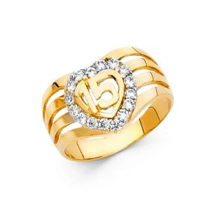 14KY 15 Years CZ Ring S4