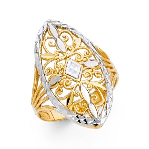 14K 2T Fancy Ring S6