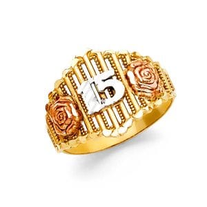 14K 3C 15 Years Ring S20