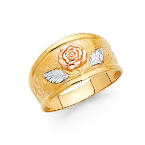 14K 3C Fancy Flower Ring S2