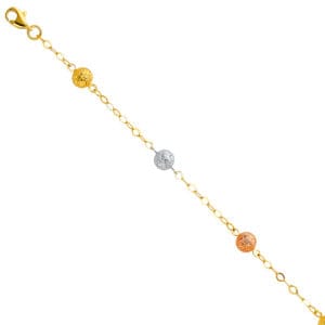 14K 3C Light Bracelet with Snow Ball