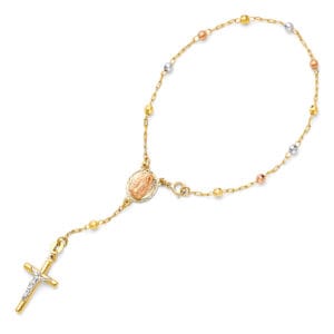 14K 2T Rosario Bracelet   S1