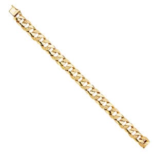 14KY Nugget Cuban Link Bracelet  S6