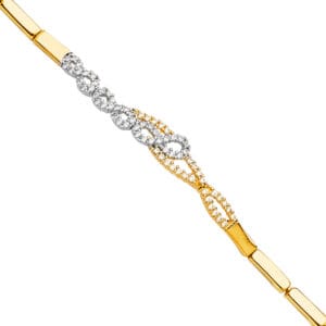 14KY Fancy CZ Bracelet / Set S1