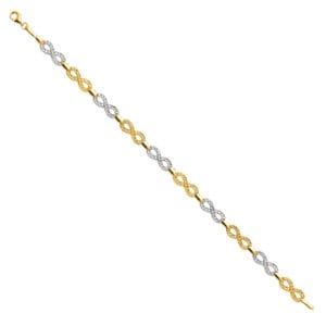 14K 2T Crystal DC Bracelet S1