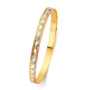 14K 3C Solid Bangle S2