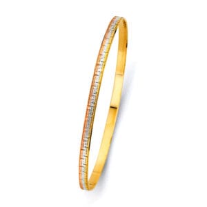 14K 3C Solid Bangle S1