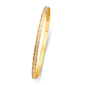 14K 3C Solid Bangle S7