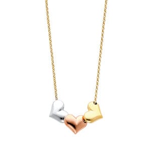 14K 3C Heart Light Hanging Necklaces S1