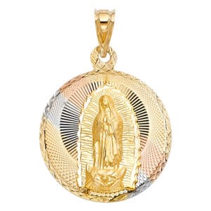 14K 3C Religious Stamp Pendant S1