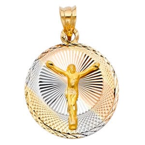 14K 3C Religious Stamp Pendant S6