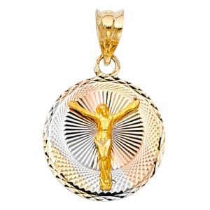 14K 3C Religious Stamp Pendant S7