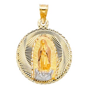 14K 2T Religious Stamp Pendant S1