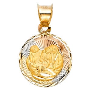 14K 3C Religious Stamp Pendant S9