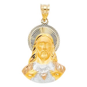 14K 3C Religious Stamp Pendant S18
