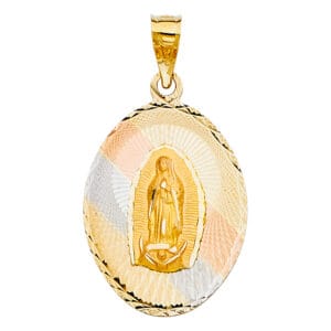 14K 3C Religious Stamp Pendant S19
