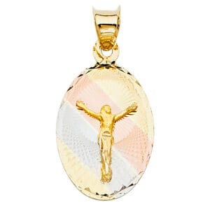 14K 3C Religious Stamp Pendant S23