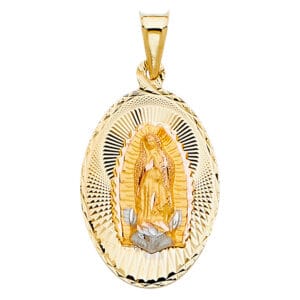14K 2T Religious Stamp Pendant S8